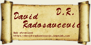 David Radosavčević vizit kartica